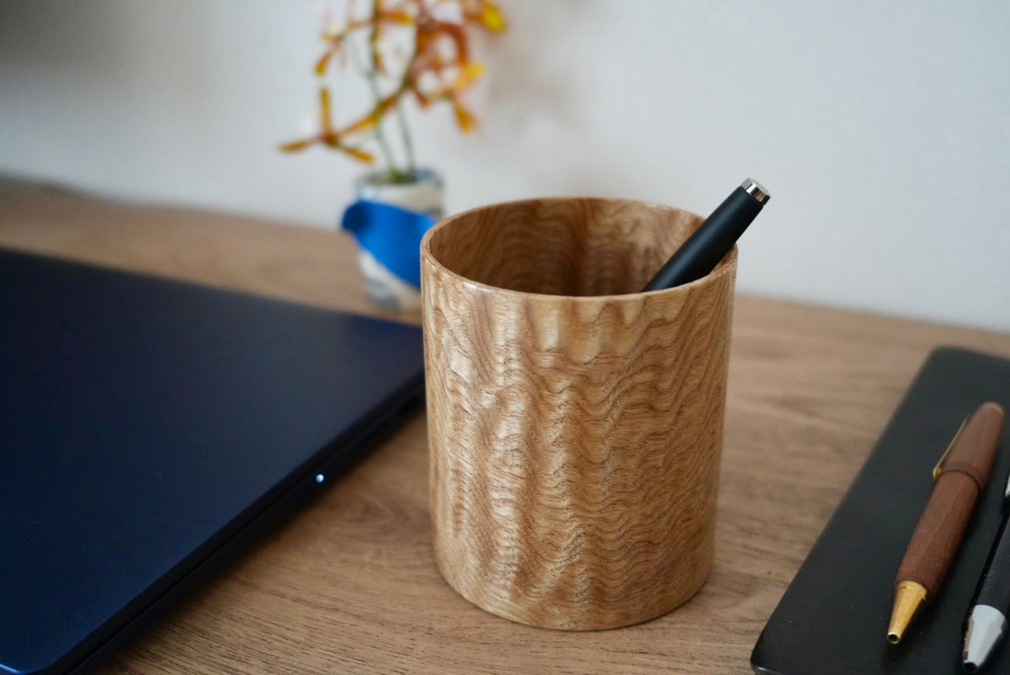 銘木曲木ツールスタンド(タモ波杢)