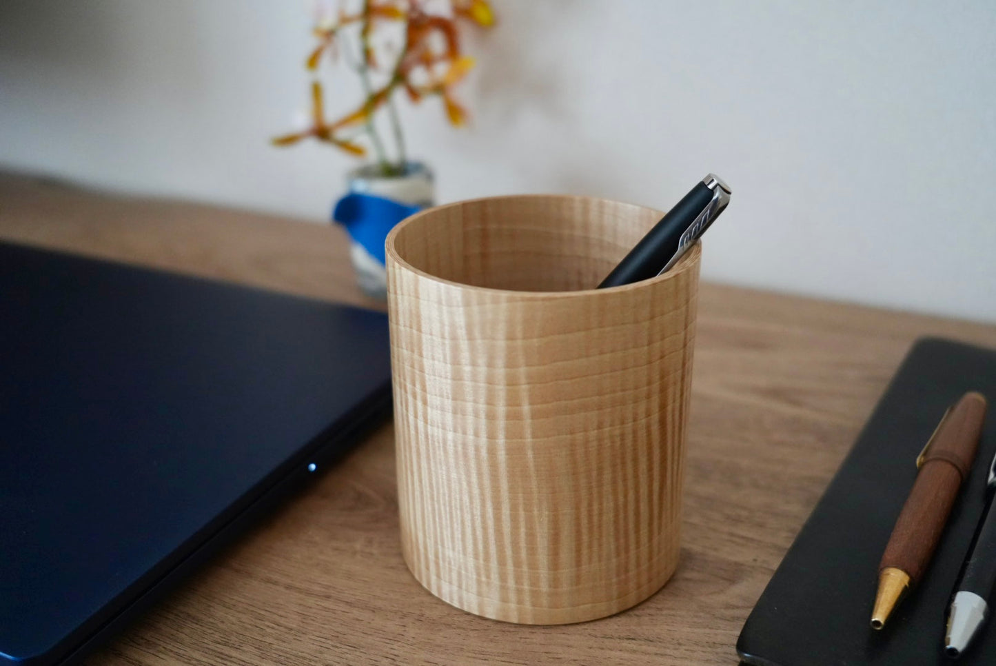 銘木曲木ツールスタンド(栃縮杢)